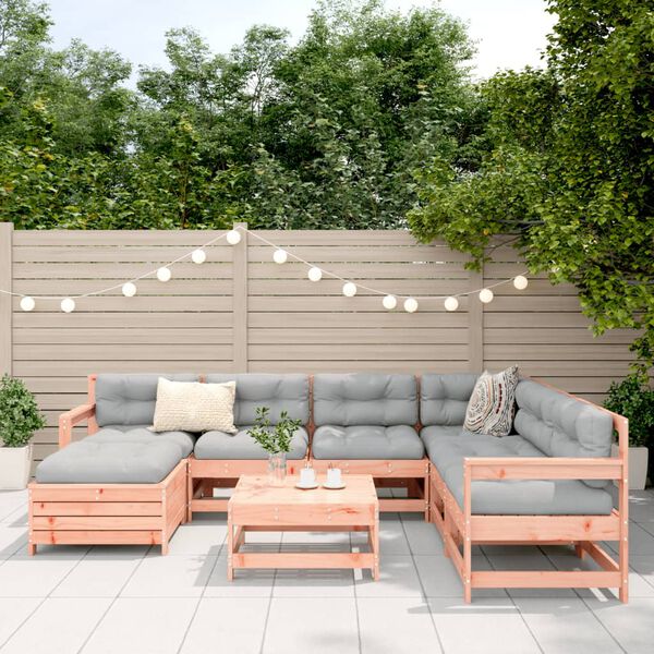 vidaXL Salon de jardin 8 pcs bois massif sapin de douglas