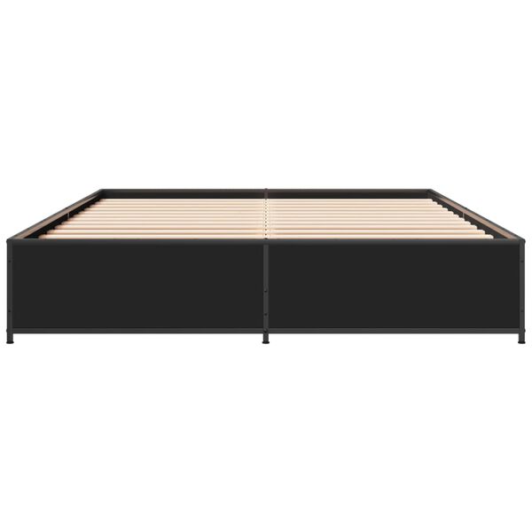 vidaXL Cadre de lit sans matelas noir 150x200 cm
