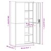 vidaXL Classeur noir 90x40x180 cm acier