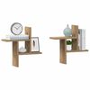 vidaXL &Eacute;tag&egrave;res murales 2 pcs ch&ecirc;ne artisanal bois d'ing&eacute;nierie