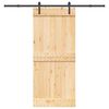 vidaXL Porte coulissante et kit de quincaillerie 90x210 cm pin massif