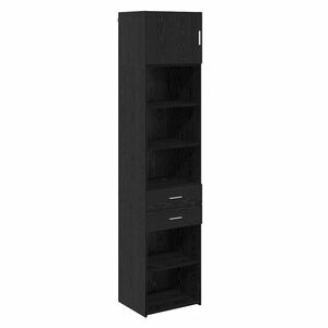 vidaXL Haut Armoire Ch&ecirc;ne noir 50 x 42,5 x 225 cm Bois d'ing&eacute;nierie