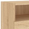 vidaXL Meuble TV mural chêne sonoma 80x30x30 cm bois d'ingénierie