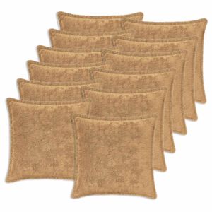 vidaXL Housse de coussin 12 pc HOUTEN Taupe 40 x 40 cm