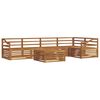 vidaXL Ensemble de canap&eacute;s d'ext&eacute;rieur 6 pc Naturel
