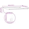 vidaXL Cadre d'auvent Gris clair 400 &times; 300 cm