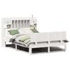 vidaXL Lit bibliothèque sans matelas blanc 140x190 cm bois pin massif