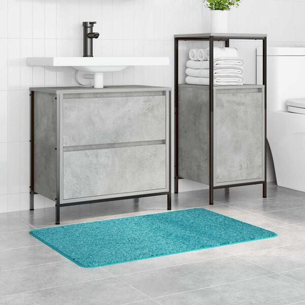 vidaXL Tapis de bain antid&eacute;rapant Turquoise 60 x 90 cm PP