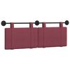 vidaXL T&ecirc;te de lit suspendue Uni Bordeaux 130 x 55 x 5 cm tissu