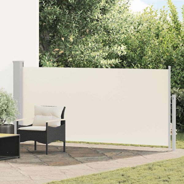 vidaXL Auvent lat&eacute;ral r&eacute;tractable 140 x 300 cm Blanc cass&eacute;