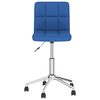 vidaXL Chaises pivotantes &agrave; manger lot de 4 bleu tissu