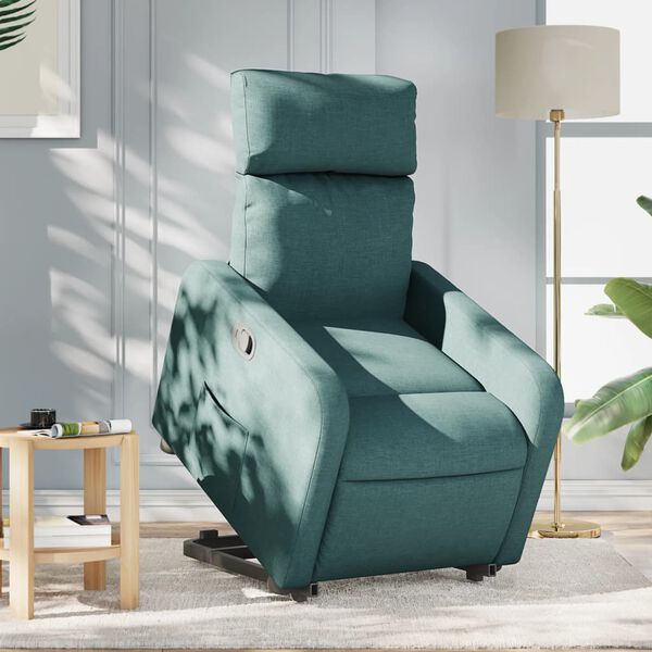 vidaXL Fauteuil inclinable vert fonc&eacute; tissu