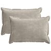 vidaXL Housse de coussin 2 pc HOUTEN Gris clair 50 x 75 cm