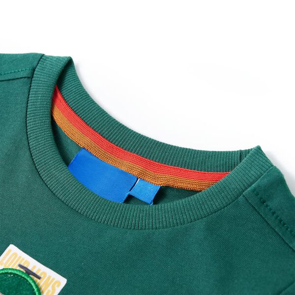 T-shirt enfant à manches longues vert 128