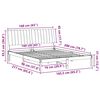 vidaXL Cadre de lit avec t&ecirc;te de lit Blanc 160 x 200 cm Pin massif
