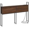 vidaXL Headboard de Rangement avec Station de Charge Ch&ecirc;ne marron