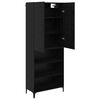 vidaXL Haut Armoire Ch&ecirc;ne noir 69,5 x 34 x 180 cm Bois d'ing&eacute;nierie