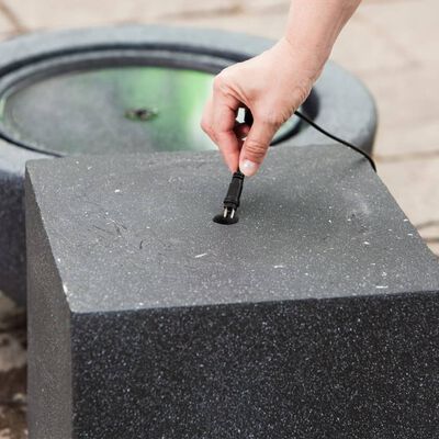HEISSNER Cube de fontaine de terrasse 31x31x31 cm Noir