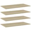 vidaXL Panneau de biblioth&egrave;que 4pcs Ch&ecirc;ne sonoma 80x40x1,5cm Agglom&eacute;r&eacute;