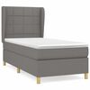 vidaXL Sommier &agrave; lattes de lit avec matelas Gris fonc&eacute; 100x200cm Tissu