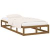 vidaXL Cadre de lit sans matelas marron miel 100x200 cm bois massif