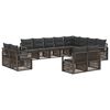 vidaXL Ensemble de canap&eacute; de jardin 12 pcs Gris polyrotin