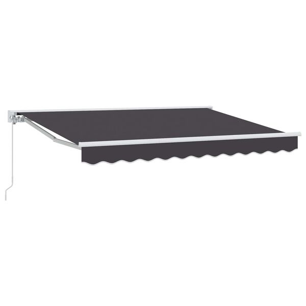 vidaXL Auvent r&eacute;tractable manuel Anthracite 3 x 2,5 m