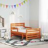 vidaXL Cadre de lit avec matelas Marron 80 x 200 cm Bois de pin massif