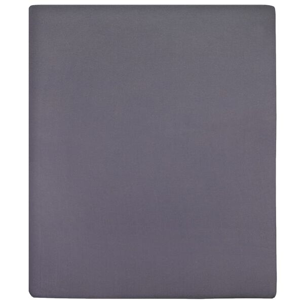 vidaXL Drap-housse Jersey Anthracite 180x200 cm Coton