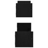 vidaXL Étagère Murale Montage mural 2 pcs Chêne noir 60 x 16 x 14 cm
