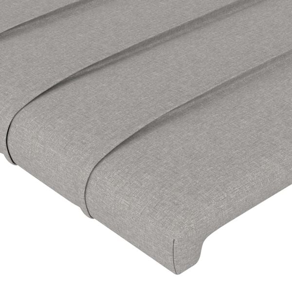vidaXL T&ecirc;te de lit Gris clair 90x5x118/128 cm Tissu