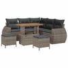 vidaXL Ensemble de canap&eacute; de jardin avec coussin 8 pcs Gris polyrotin
