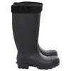 vidaXL Bottes de pluie avec chaussettes amovibles noir taille 39 PVC