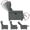 vidaXL Fauteuil inclinable &eacute;lectrique Gris fonc&eacute; Tissu