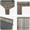 vidaXL Ensemble de salle &agrave; manger pour jardin 9 pcs Gris polyrotin