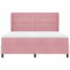 vidaXL Lit &agrave; ressorts avec matelas Rose 200 x 180 cm Polyester