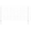 vidaXL Cl&ocirc;ture avec poteau Argent&eacute; 1,2 x 50 m Acier