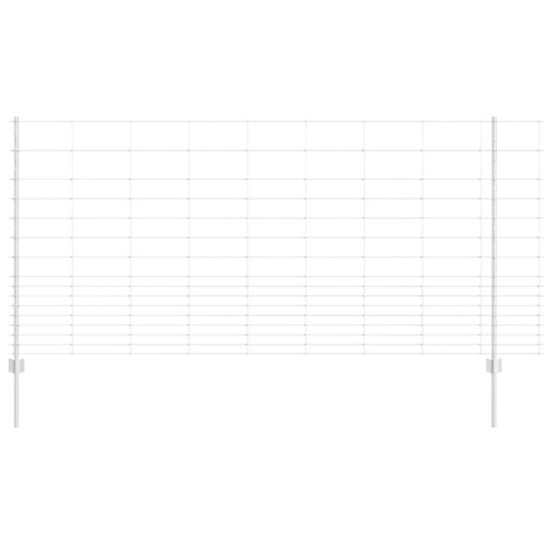vidaXL Cl&ocirc;ture avec poteau Argent&eacute; 1,2 x 50 m Acier