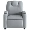 vidaXL Fauteuil inclinable électrique Gris clair Tissu