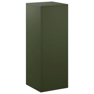 vidaXL Support de Plante Vert olive 30 x 30 x 80 cm Acier patin&eacute;