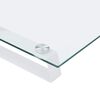 vidaXL Support de moniteur blanc 80x20x8 cm verre tremp&eacute; et m&eacute;tal