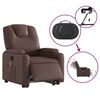 vidaXL Fauteuil inclinable de massage électrique marron similicuir