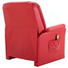 vidaXL Fauteuil de massage inclinable Rouge Similicuir