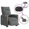 vidaXL Fauteuil inclinable de massage &eacute;lectrique Gris fonc&eacute; Tissu