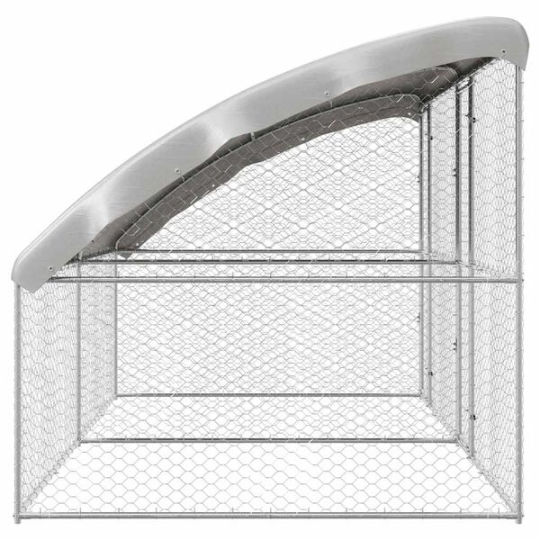 vidaXL Kennel pour Chiens 2 pcs Argent&eacute; 4 x 2 x 2 m Acier