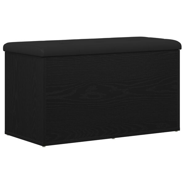 vidaXL Banc de rangement Ch&ecirc;ne noir 82 x 42 x 45 cm Bois d'ing&eacute;nierie
