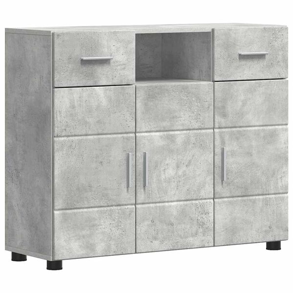vidaXL Cabinet en Bois avec tiroir Gris b&eacute;ton 88,5 x 30,5 x 73 cm
