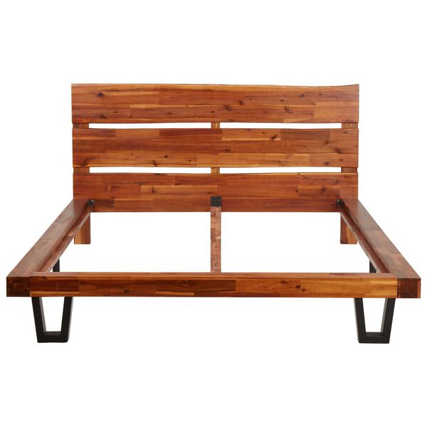 vidaXL Cadre de lit &agrave; live edge Bois d'acacia massif 120 cm
