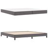 vidaXL Cadre de lit avec matelas Gris 200 x 200 cm tissu