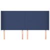 vidaXL T&ecirc;te de lit avec oreilles Bleu 163x16x118/128 cm Tissu